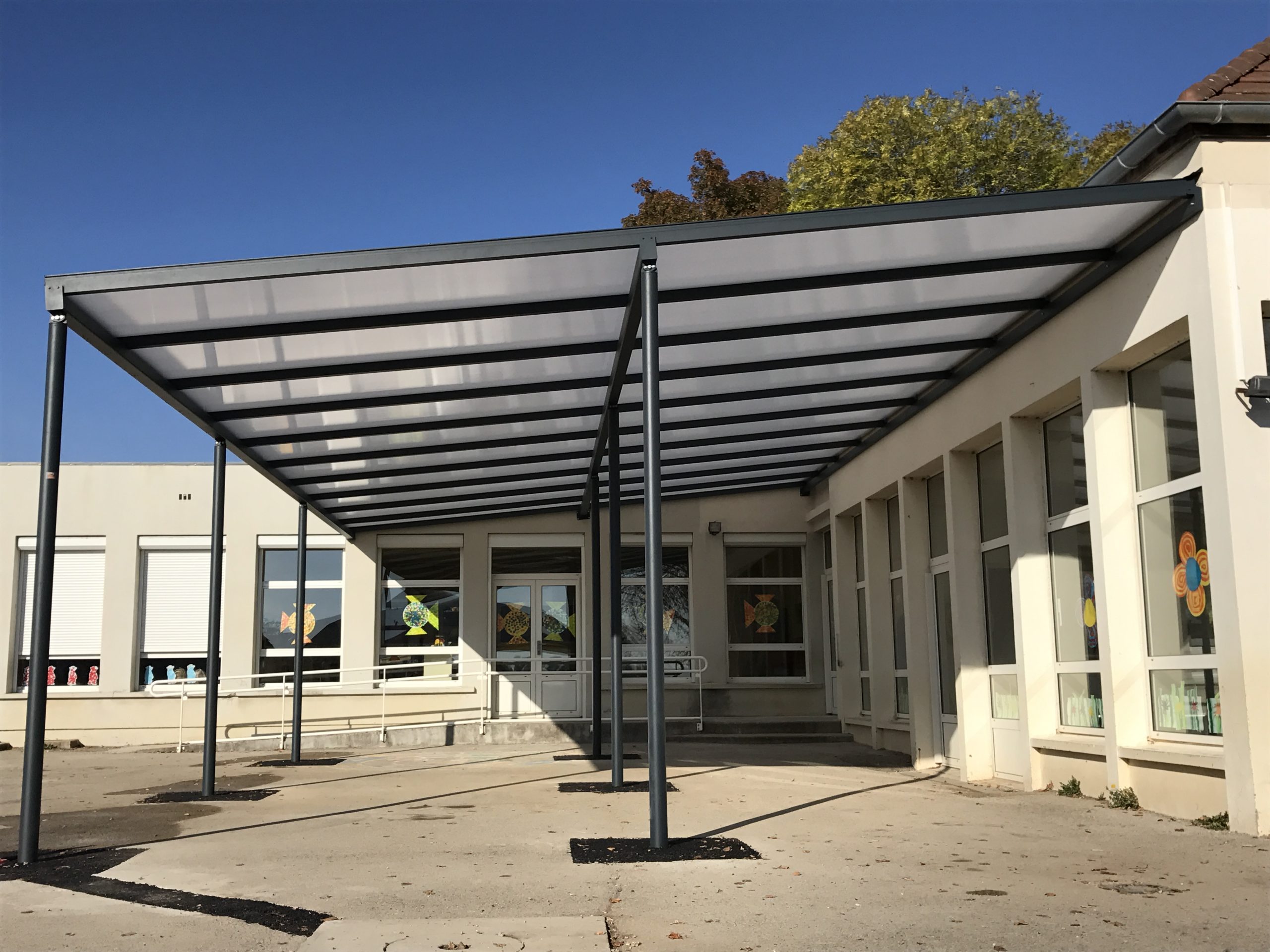 #Ecole#Norgeslaville#Pergola#Créalu#Plexi#7016structure (19)